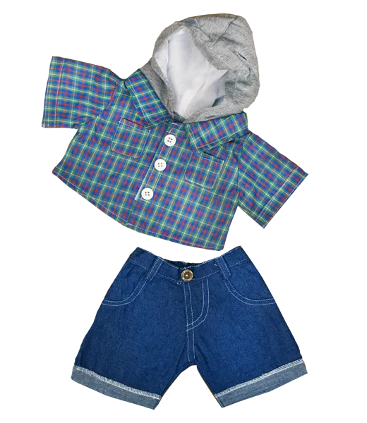 Plaid Hoodie with Jeans