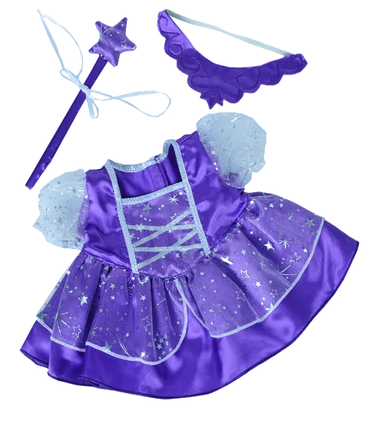 Princess Dress with Wand and Tiara