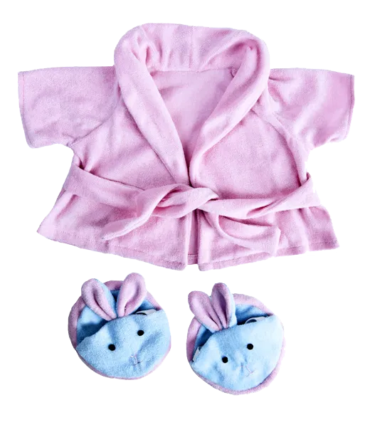 Robe And Bunny Slippers