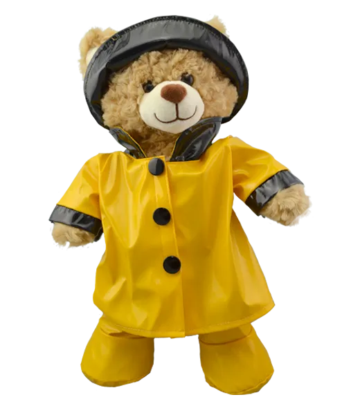 Yellow Rain Jacket with Hat and Booties photo 2